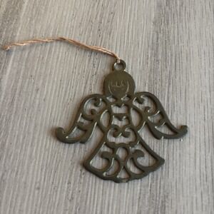 Vintage 1960s FB Rogers Silver Plate Angel Italian‎ Christmas Ornament Brass?